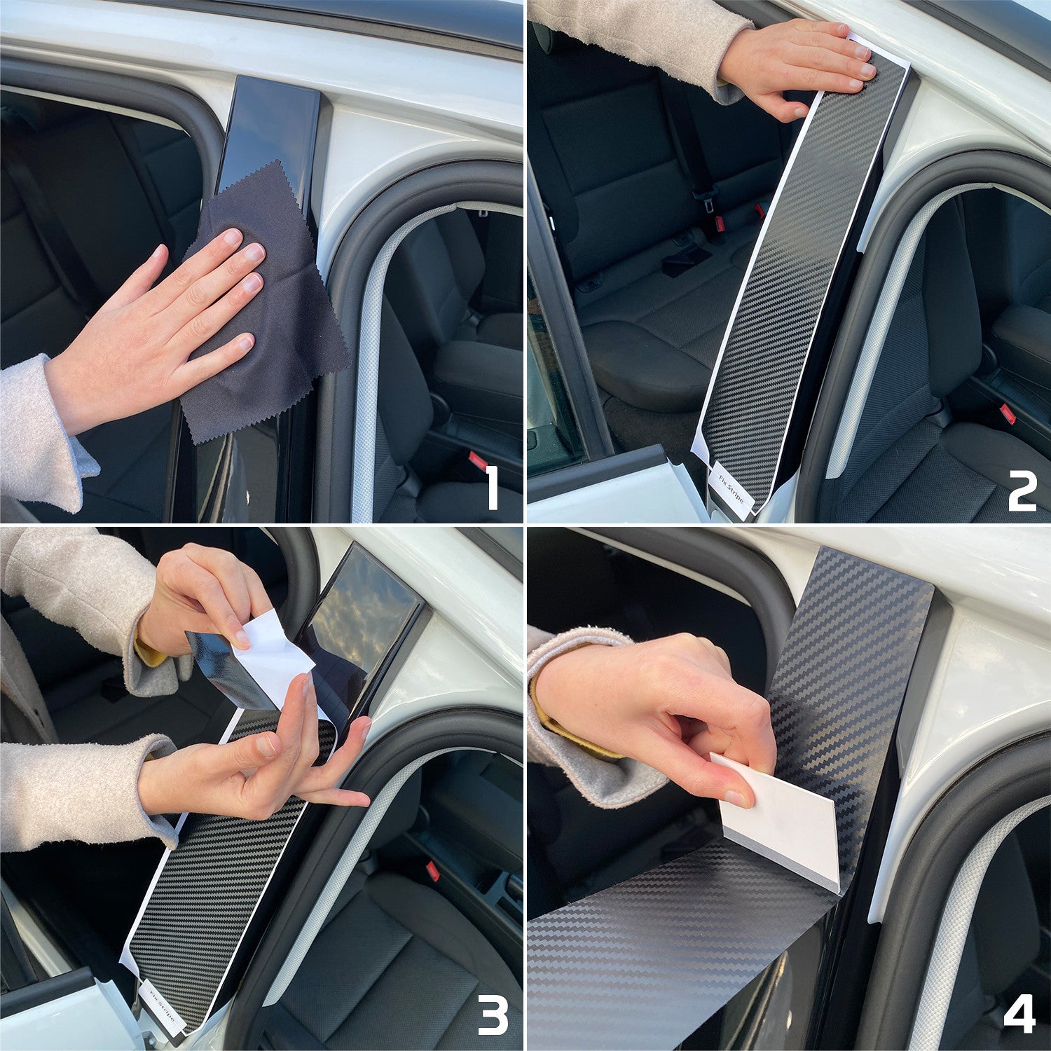 Zierleistendekor passend für Mercedes B-Klasse W242/W246 2011-2018 (5-Türer Minivan) Blende B-Säule Tür