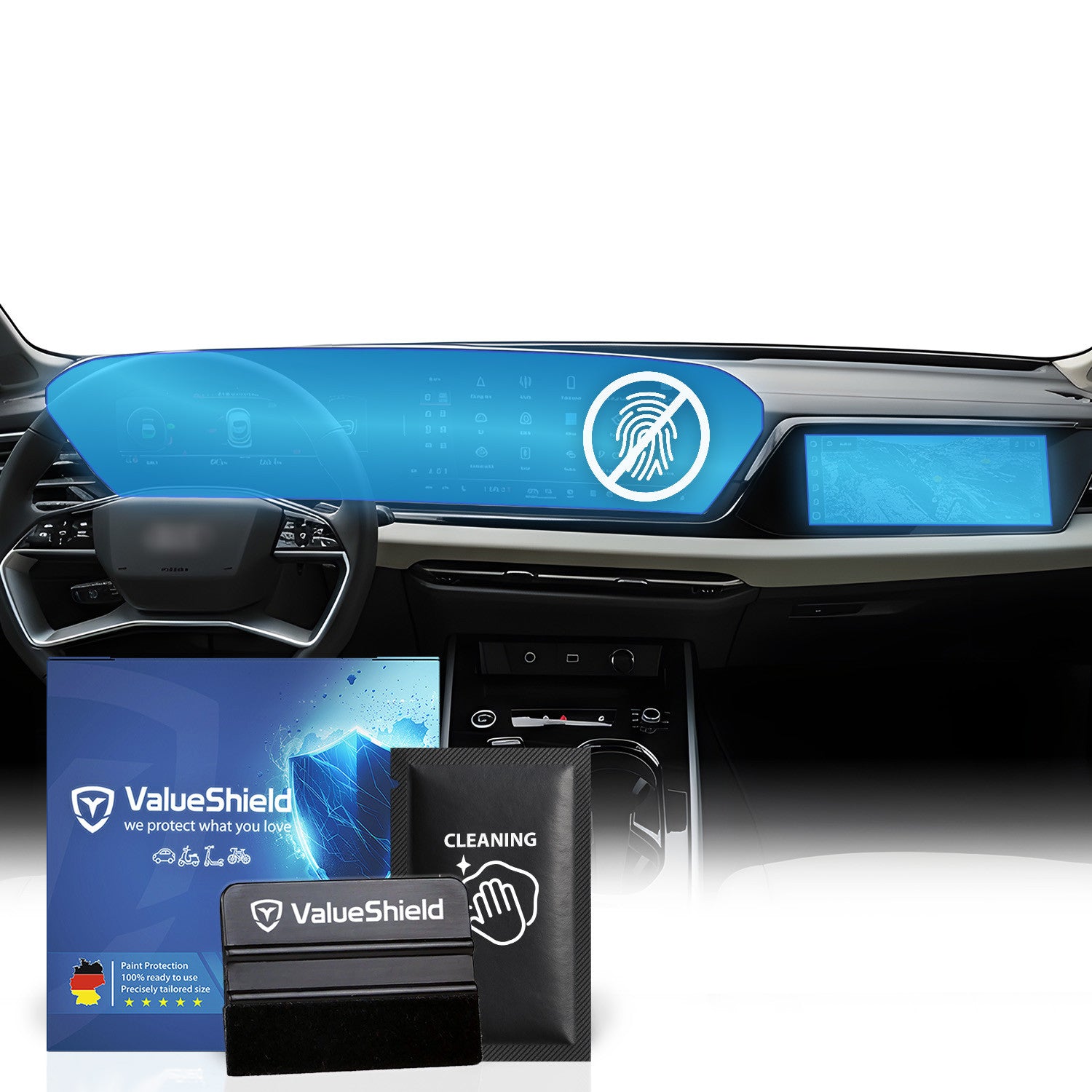 Anti-Fingerprint Displayschutzfolie passend für Audi A6 GH Sportback e-tron 2024-2031 (5-Türer Limousine)