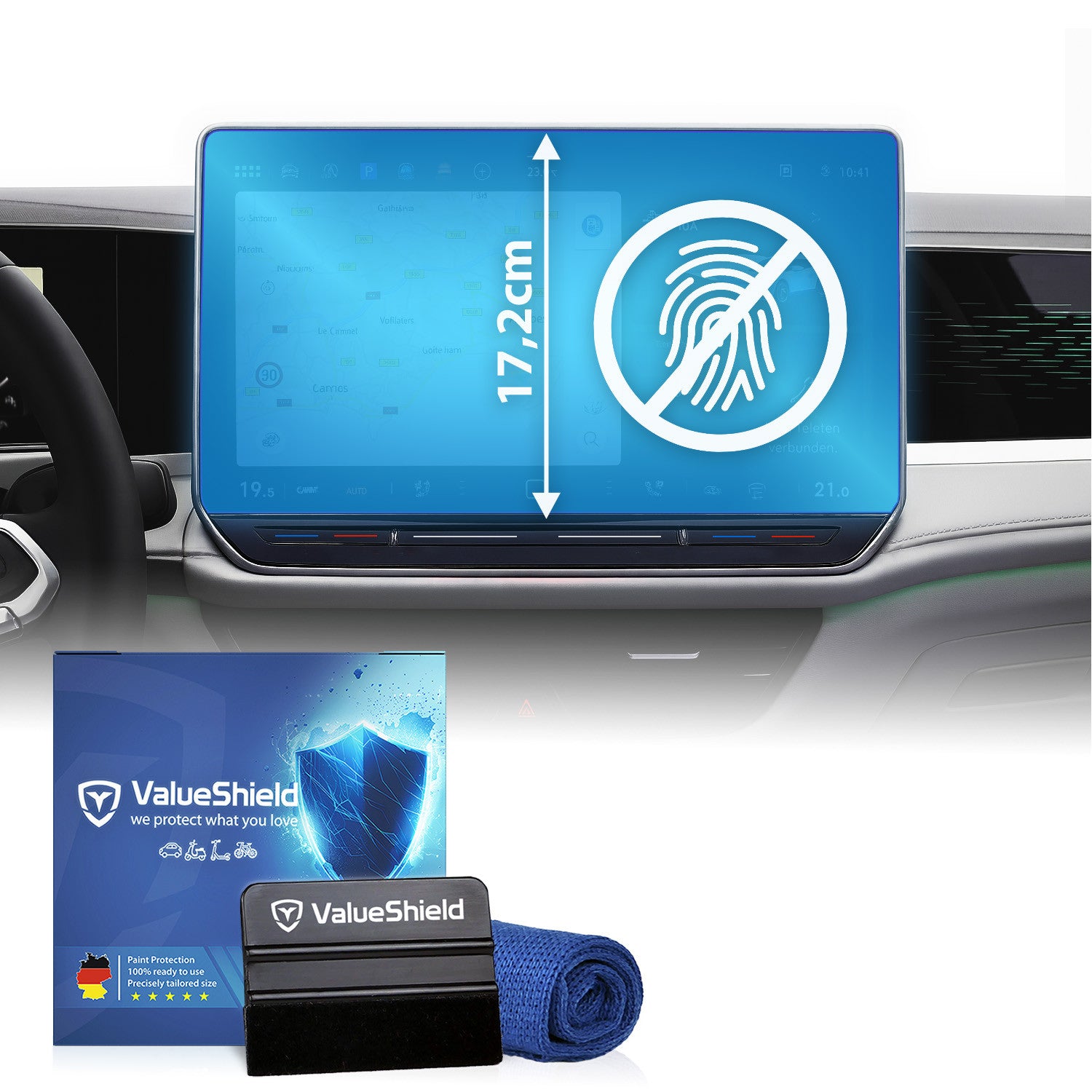Anti-Fingerprint Displayschutzfolie passend für VW ID.5 2022-2028 (5-Türer SUV-Coupe)
