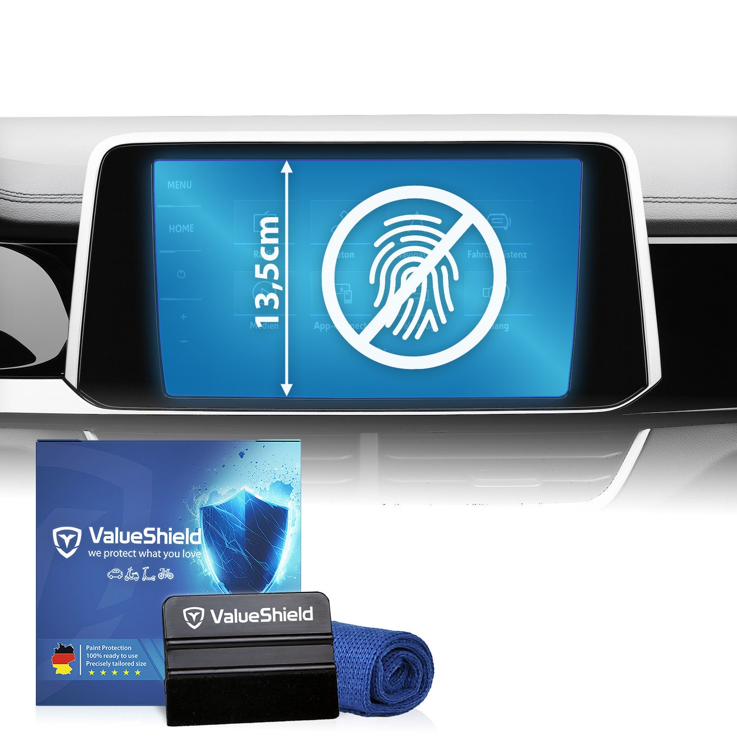 Protection d'écran anti-traces de doigts compatible avec VW Arteon 2017-2024 (break 5 portes)